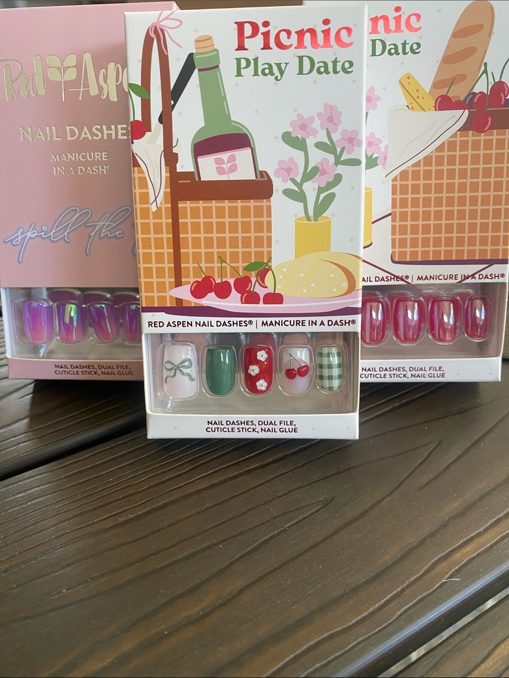 Nail Dashes, 3 sets. Brand new in boxes.